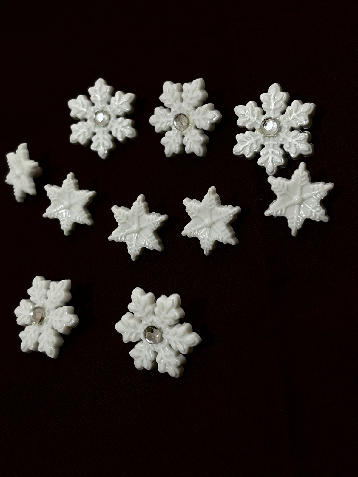Botones Copos y Estrellas de Nieve
