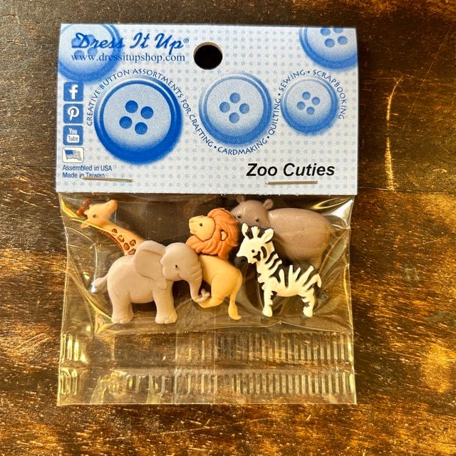 Botón Decorativo Animales del Zológico