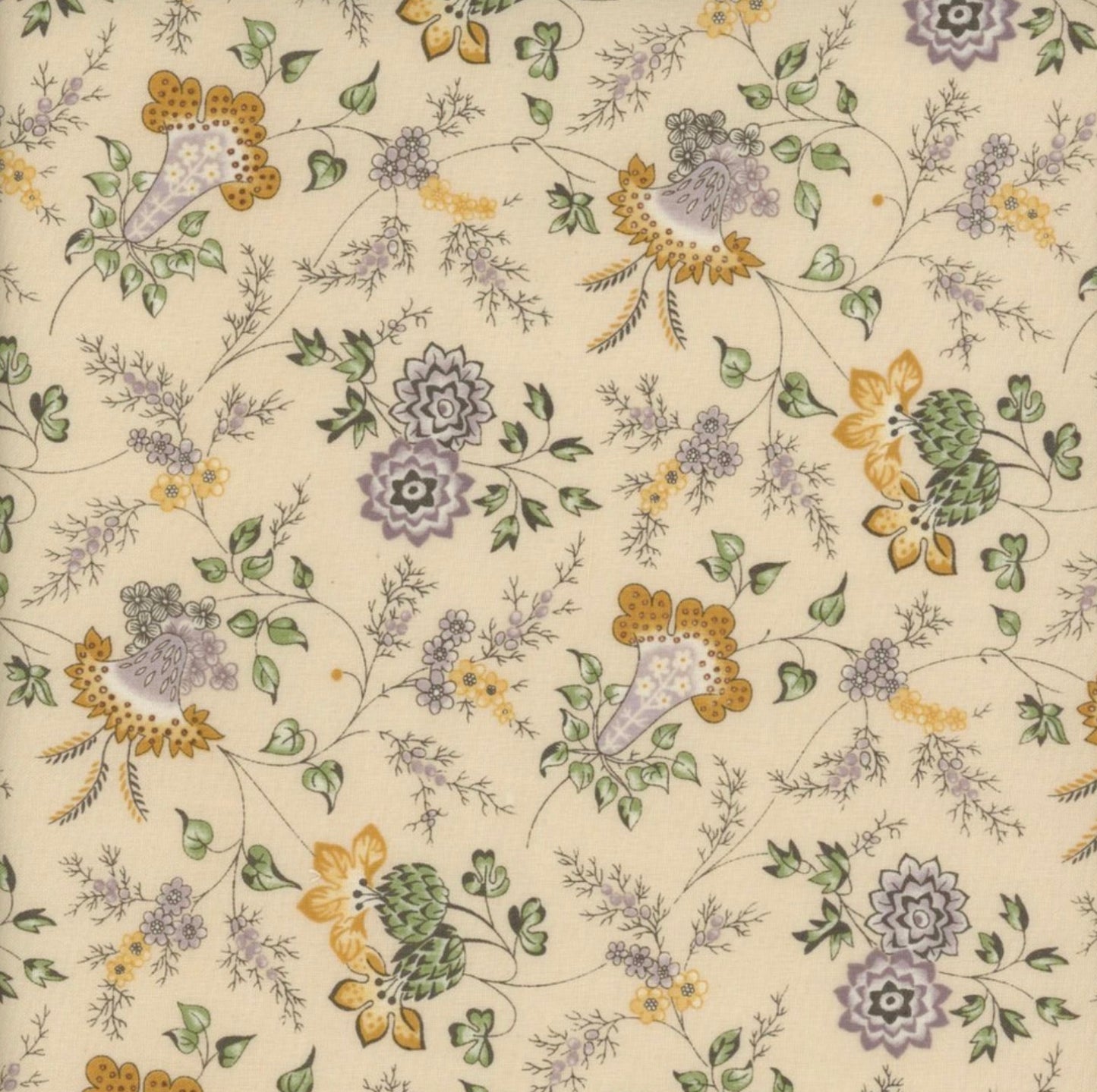 Tela de Algodón Flores Silvestres en Amarillo