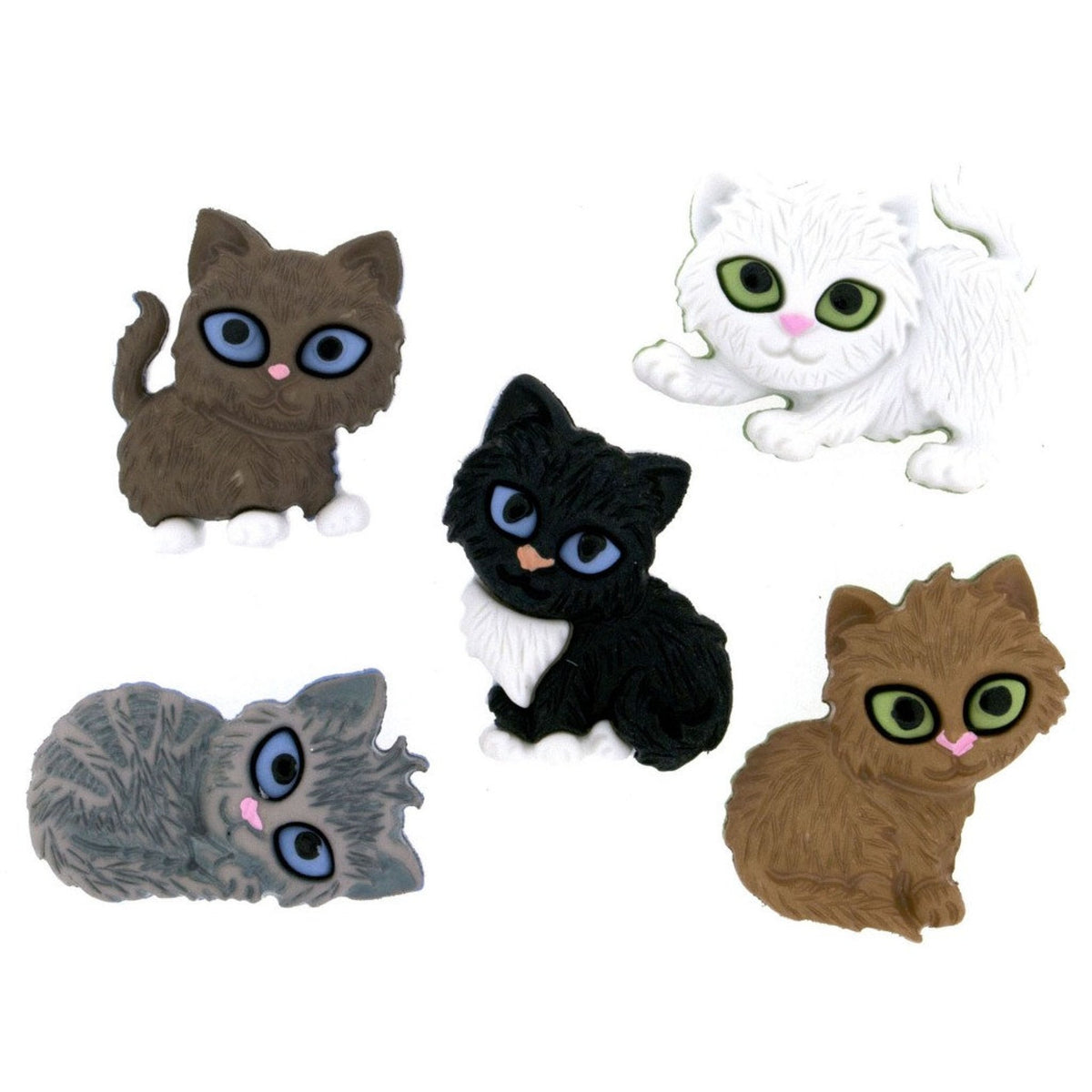Botones Gatitos Ojos Saltones