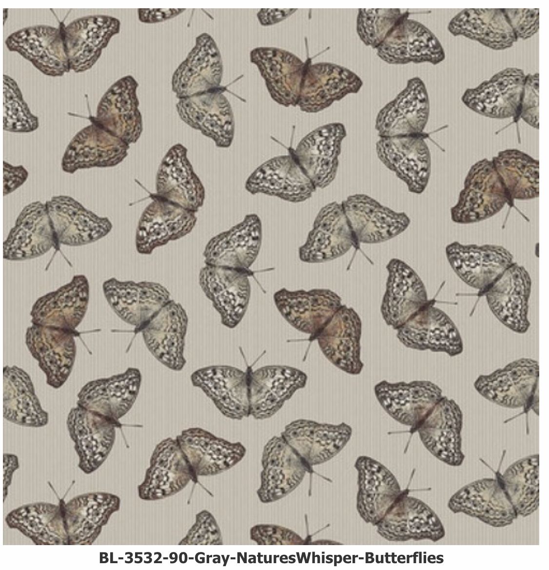 Tela de Algodón Mariposa Beige