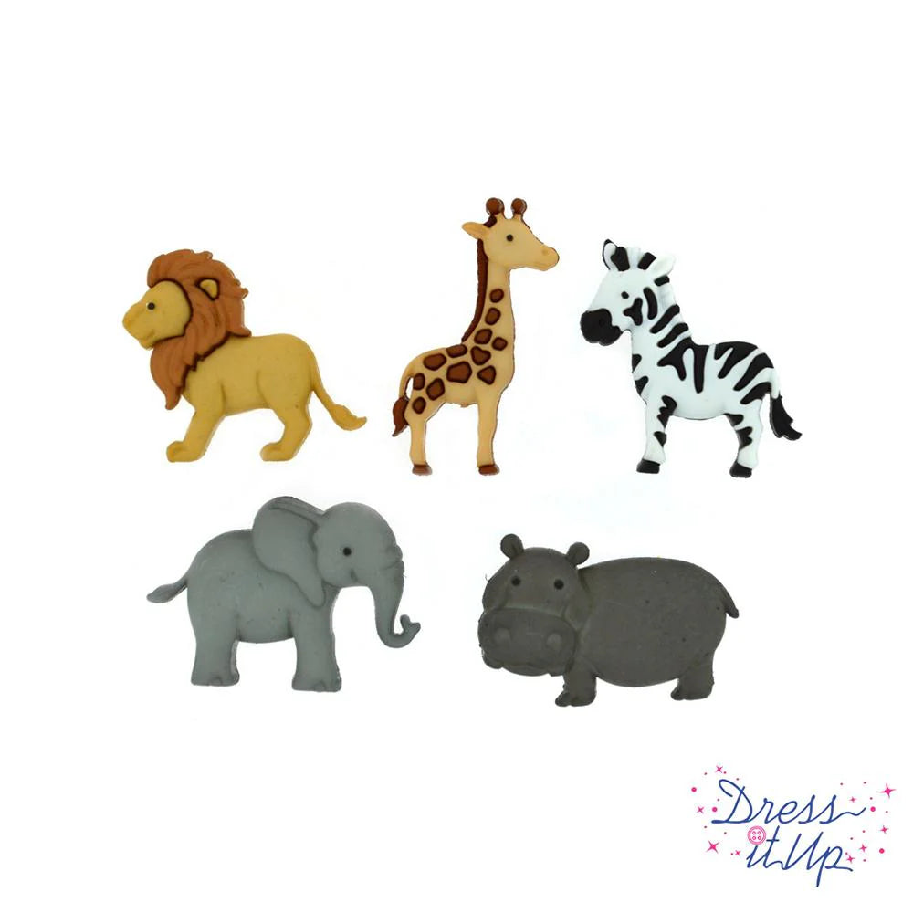 Botón Decorativo Animales del Zológico