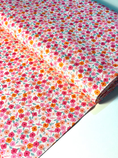 Tela de Algodón Floret Blanco