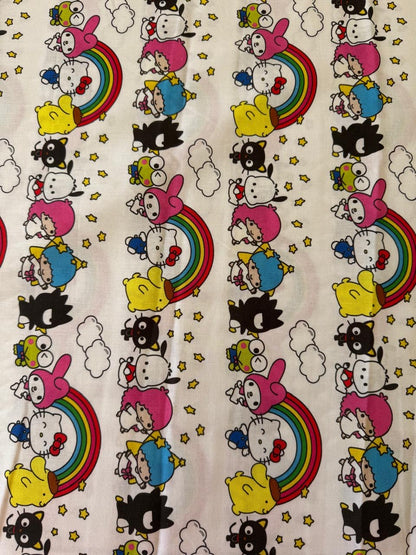 Tela de Algodón Sanrio Rainbow
