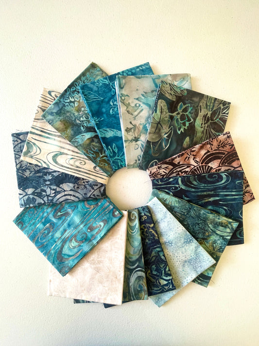 15 Fat Quarters Summer Zen Azul