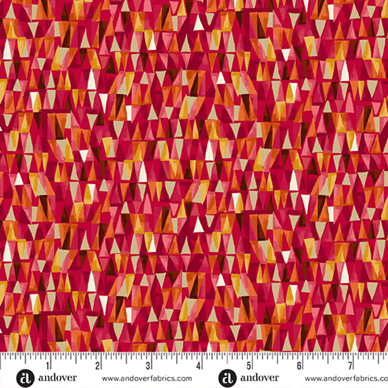 Tela de Algodón Golden Geométrico Rojo