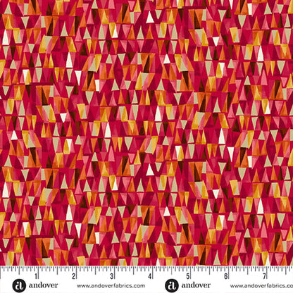 Tela de Algodón Golden Geométrico Rojo