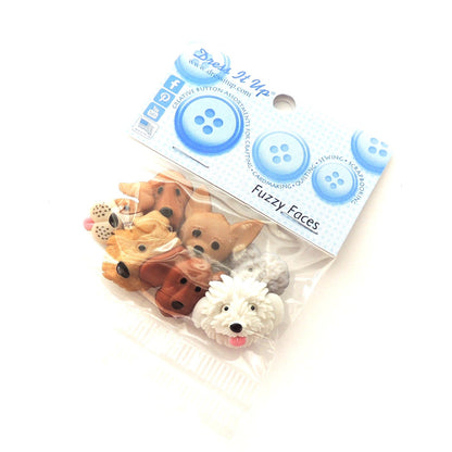 Botón Decorativo Caritas de Perritos