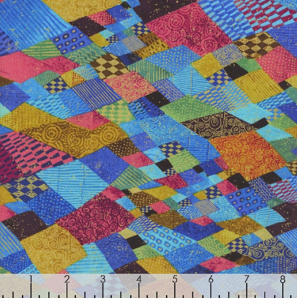 Tela de Algodón Pluma Dorada