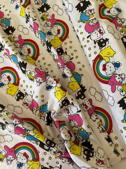 Tela de Algodón Sanrio Rainbow