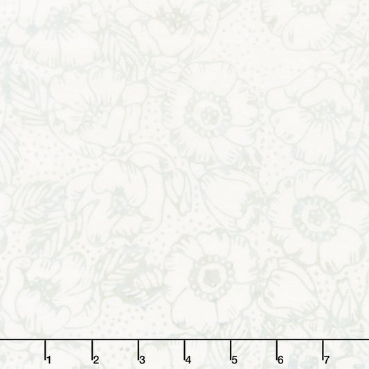 Tela de Algodón Batik Encore, Gardenias Silencio