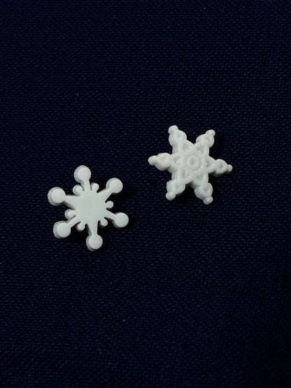 Botones Mini Copos De Nieve Y Estrellas