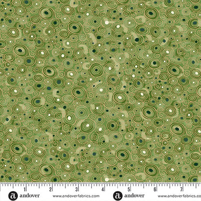 Tela de Algodón Golden Scroll