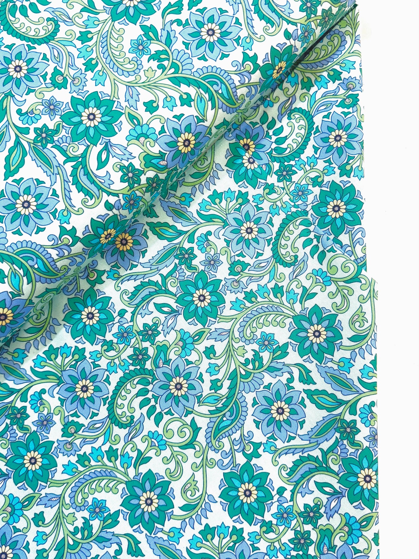 Tela de Algodón Anenome Seafoam