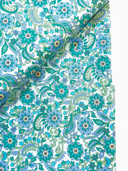 Tela de Algodón Anenome Seafoam