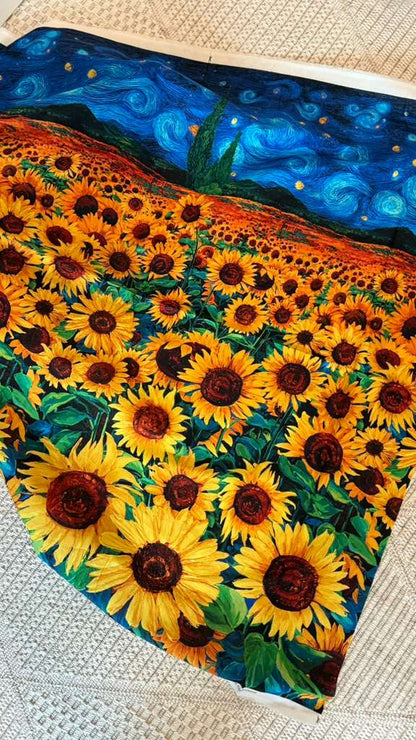 Tela de Algodón Panel de la Noche Estrellada