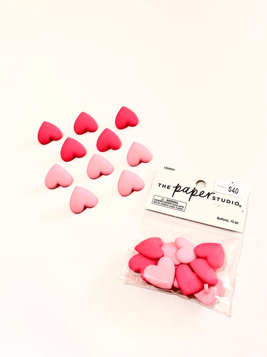 Botones Corazón (2 tonos)