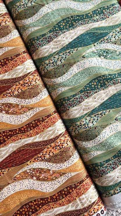 Tela de Algodón Golden Waves Amarillo