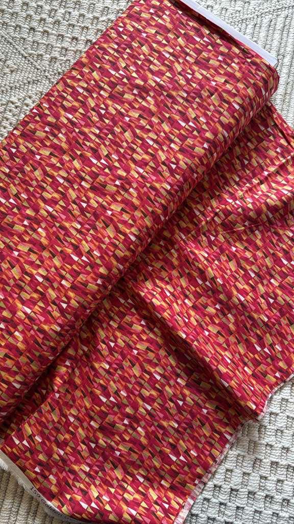 Tela de Algodón Golden Geométrico Rojo