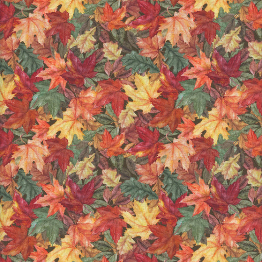 Tela de Algodón Hojas de Otoño