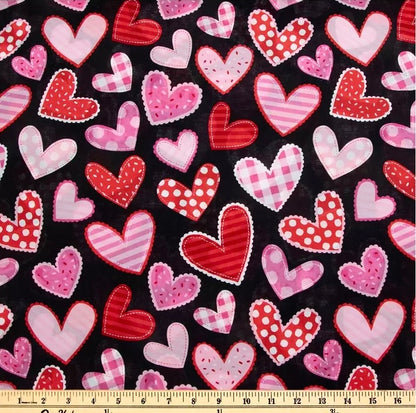 Tela de Algodón Patterned Hearts