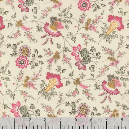 Tela de Algodón Flores Silvestres en Rosa