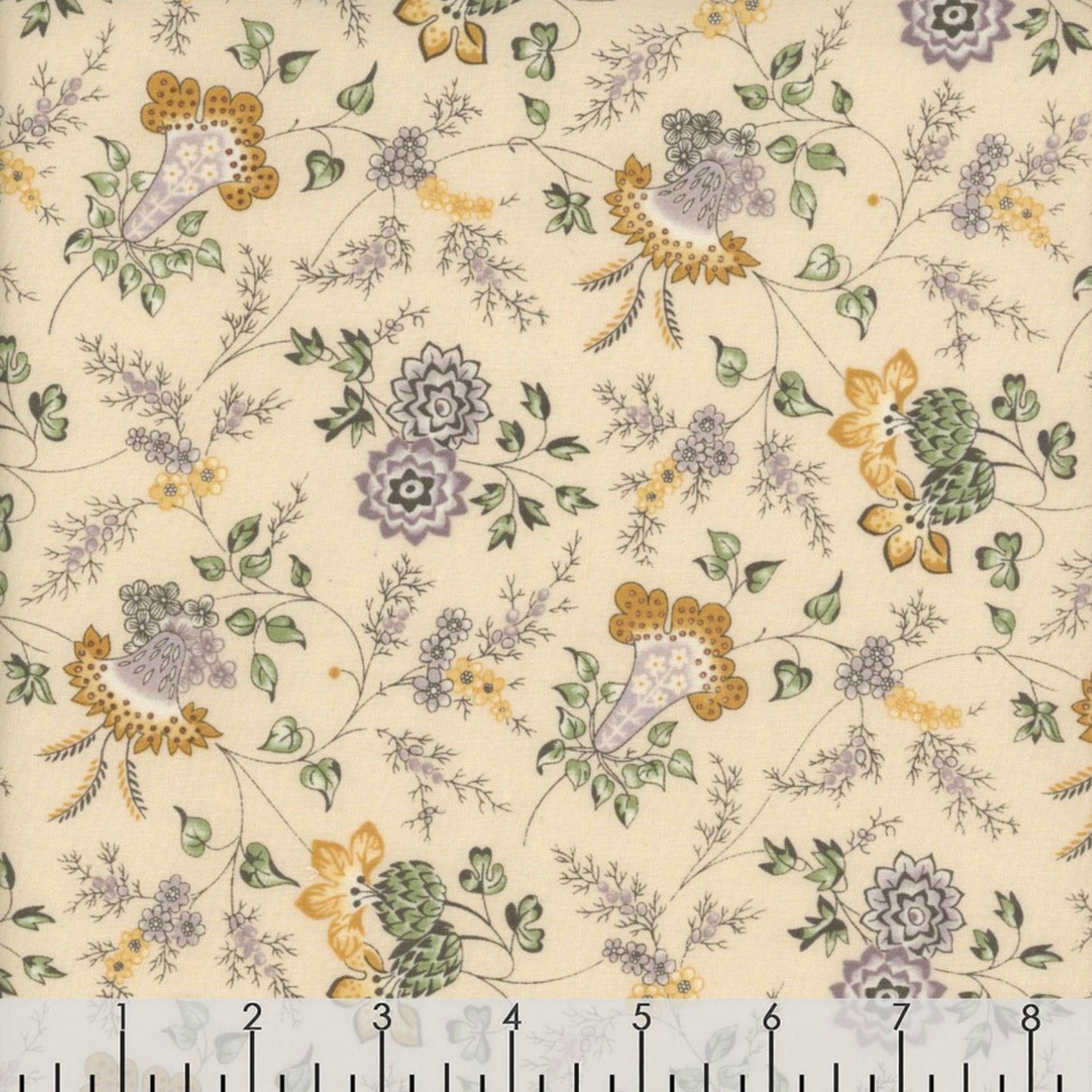 Tela de Algodón Flores Silvestres en Amarillo