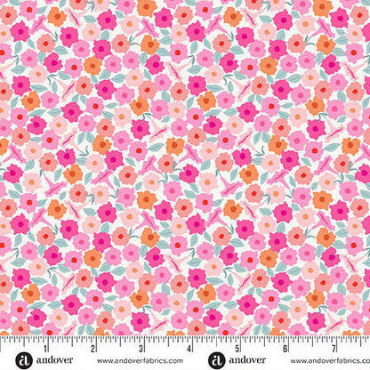 Tela de Algodón Floret Blanco