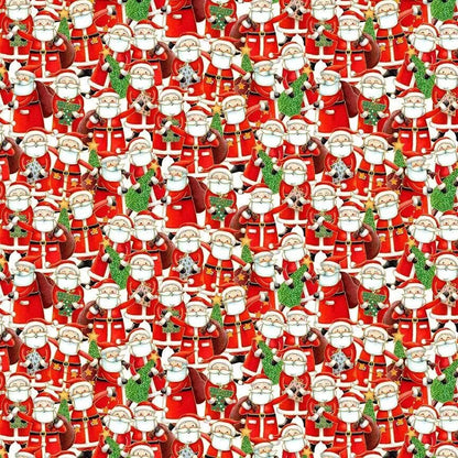 Tela de Algodón Santa con Regalos