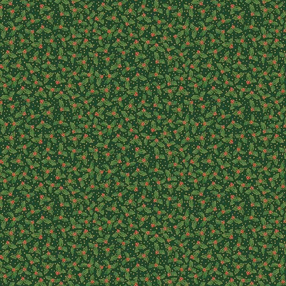 Tela de Algodón Bayas de Acebo