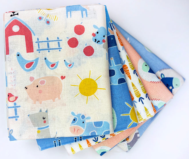 5 Fat Quarters Animales de Granja