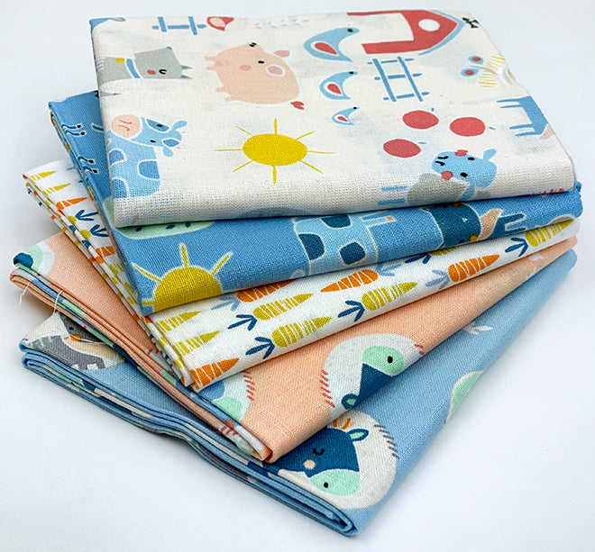 5 Fat Quarters Animales de Granja
