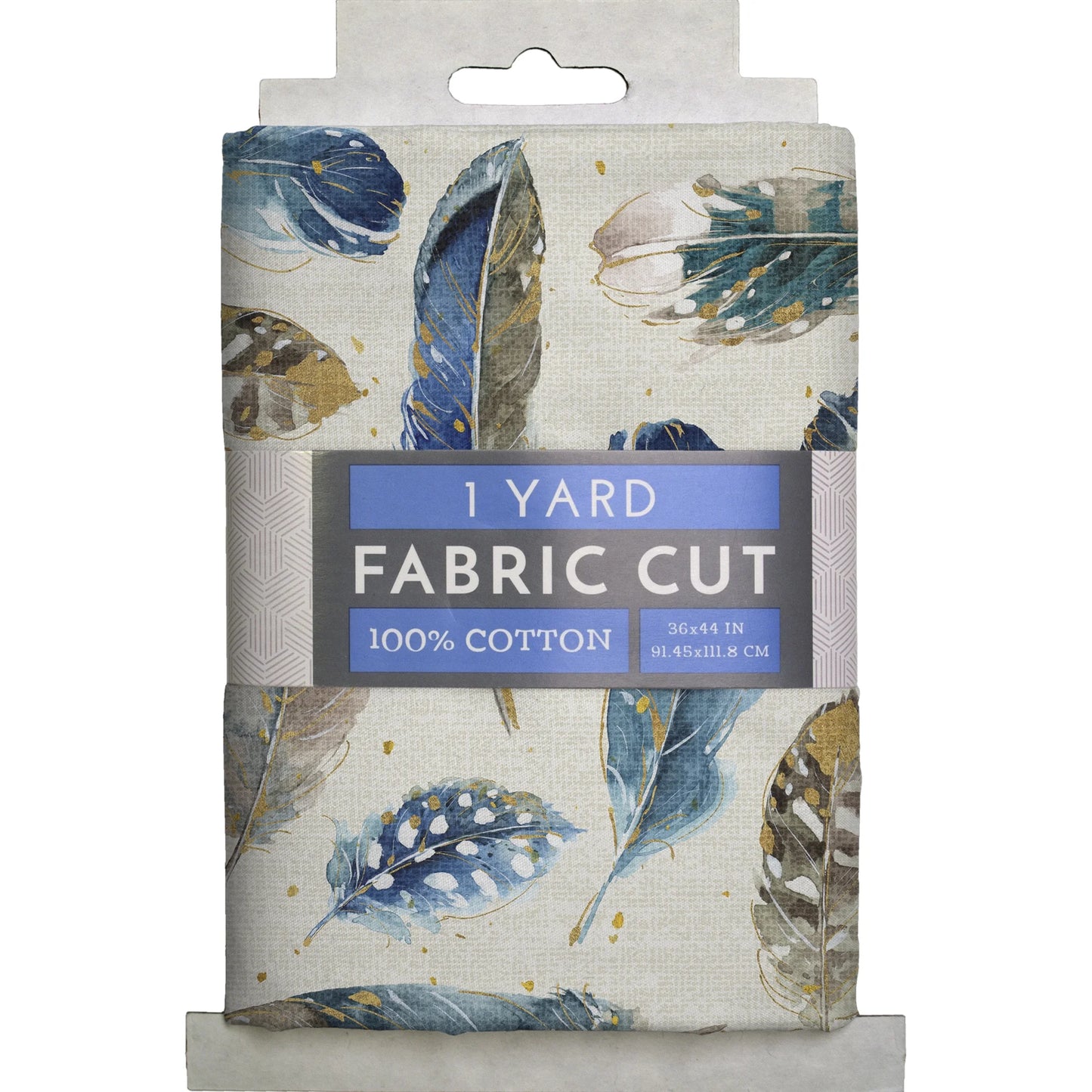 1 Yarda Plumas sobre Tela Beige