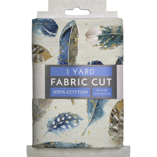 1 Yarda Plumas sobre Tela Beige