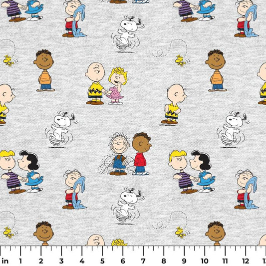 Tela de Algodón Snoopy y Buenos Amigos