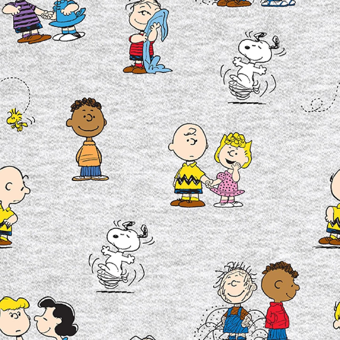 Tela de Algodón Snoopy y Buenos Amigos