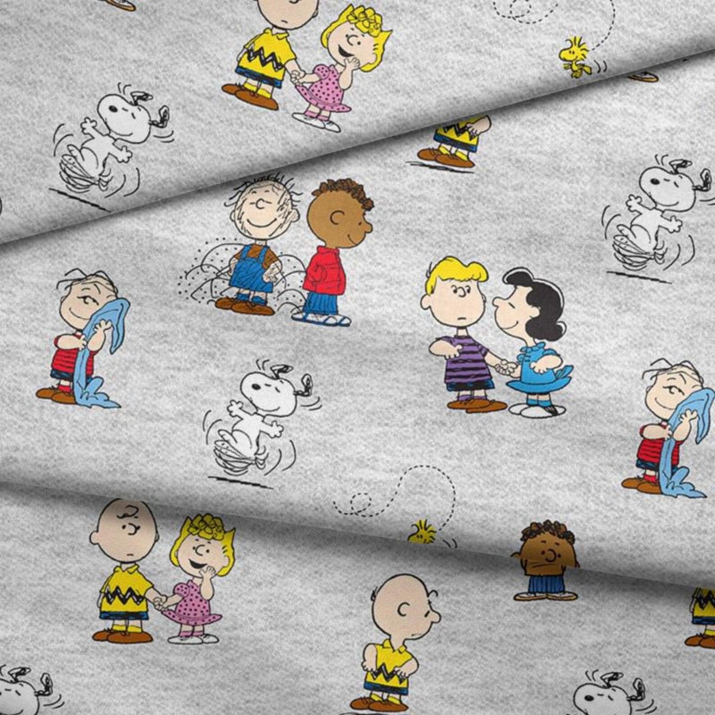 Tela de Algodón Snoopy y Buenos Amigos