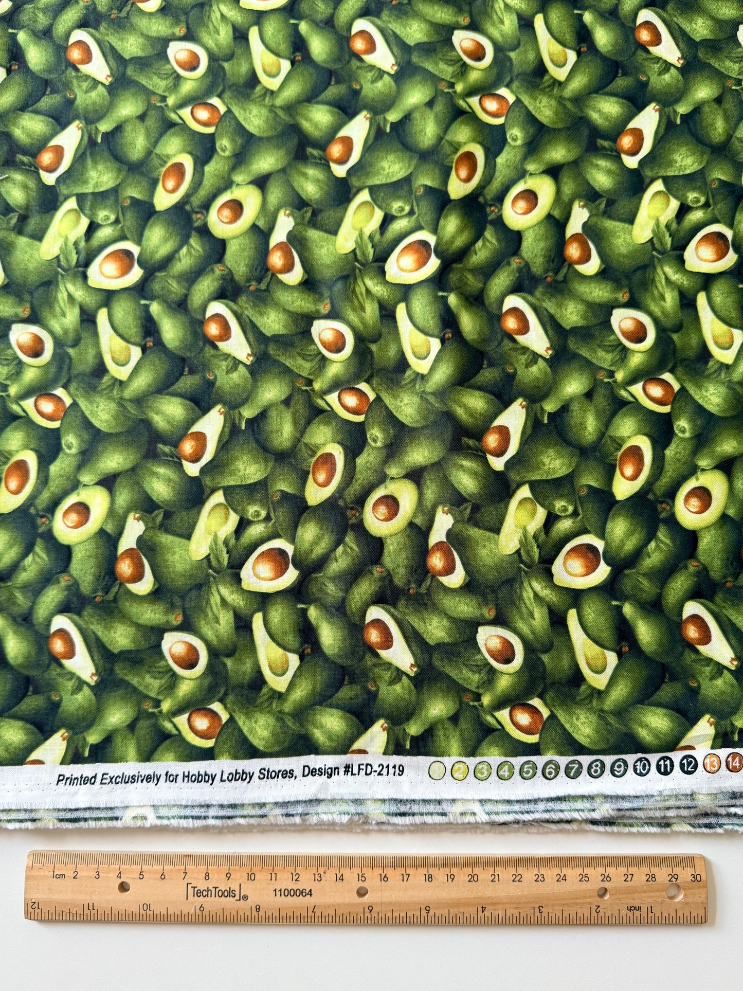 Tela de Algodón Aguacates premium