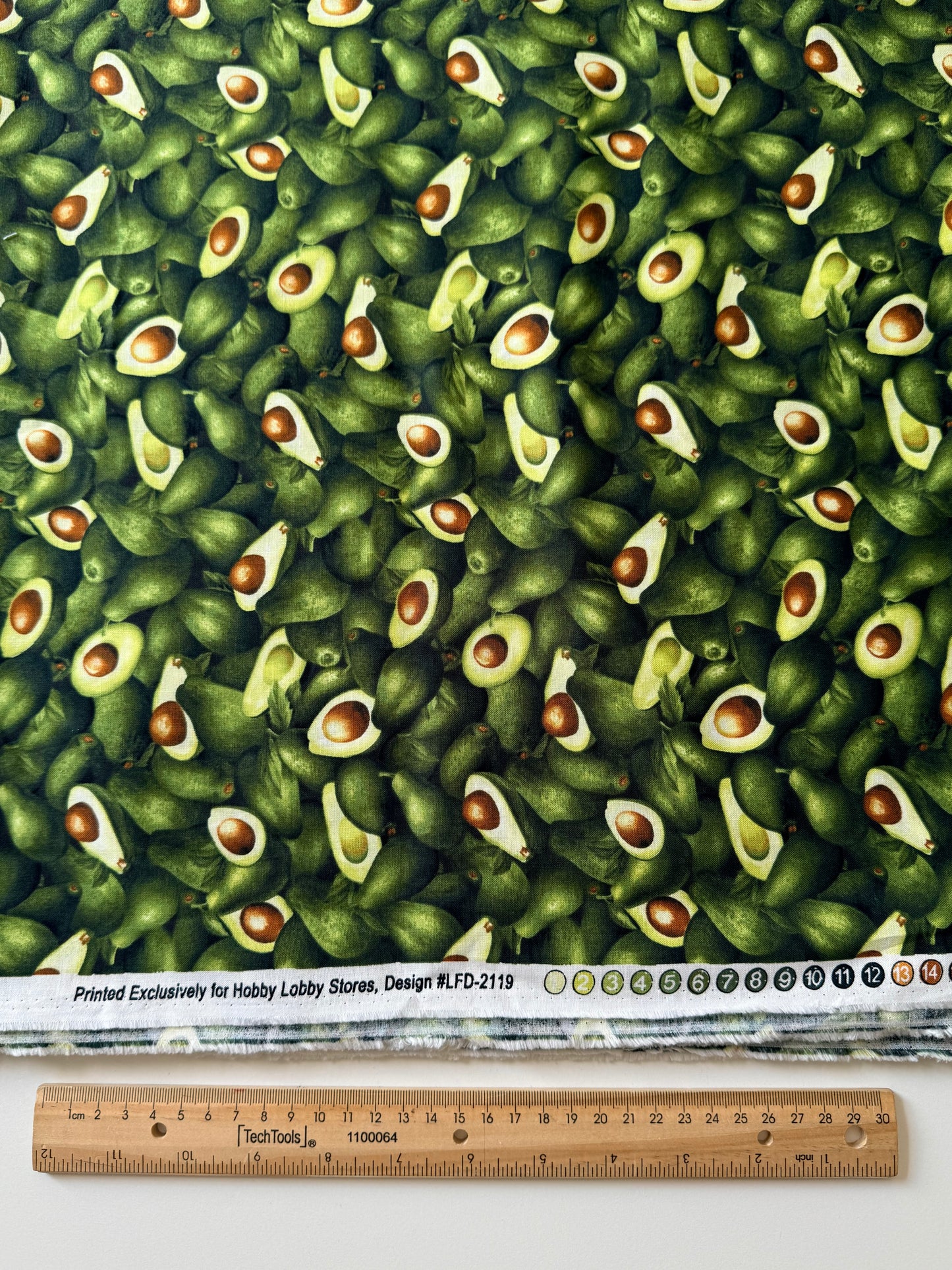 Tela de Algodón Aguacates premium