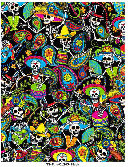 Tela de Algodón Día de Muertos