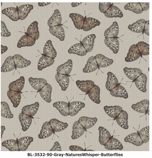 Tela de Algodón Mariposa  Beige