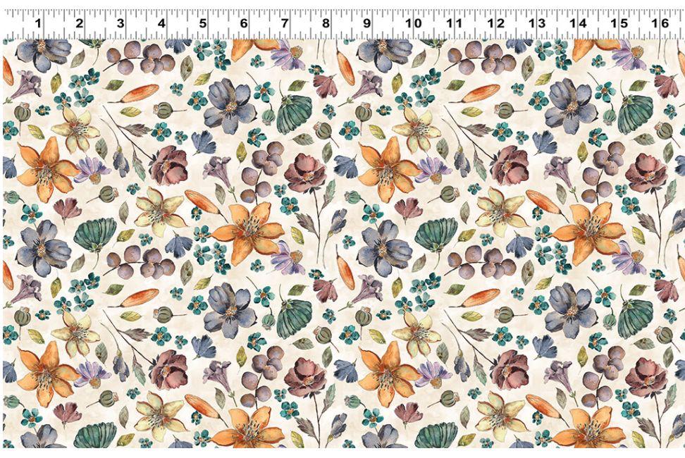 Tela de Algodón Night Whispers Digital Floral Multicolor