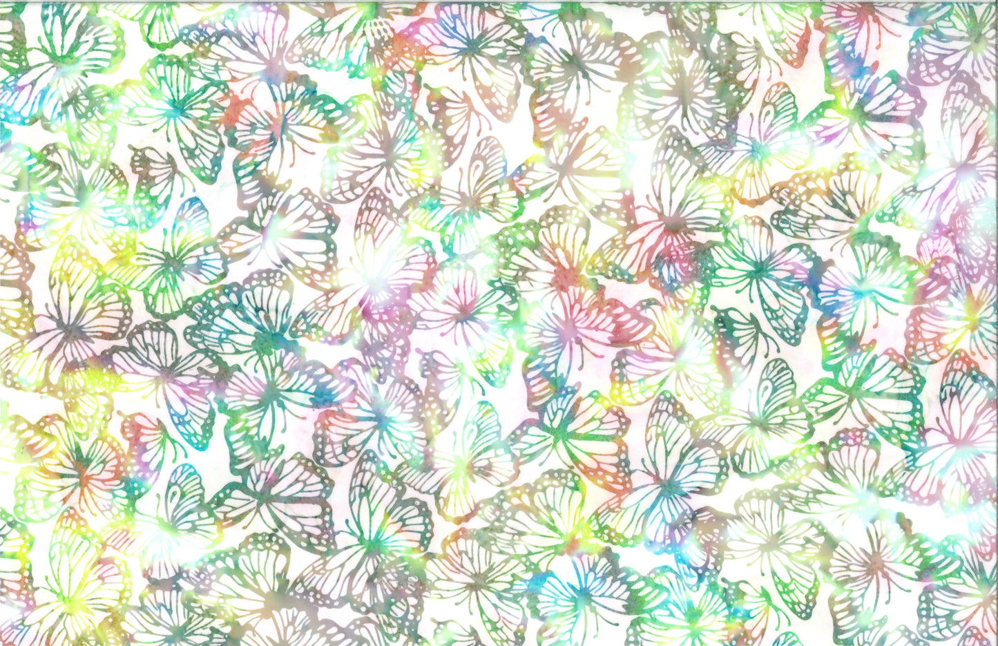 Tela de Algodón Batik Mariposas - Primavera