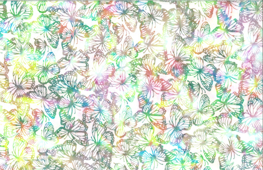 Tela de Algodón Batik Mariposas - Primavera
