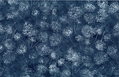 Tela de Algodón Batik Diente de León - Carbón