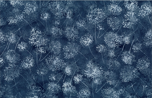 Tela de Algodón Batik Diente de León - Carbón