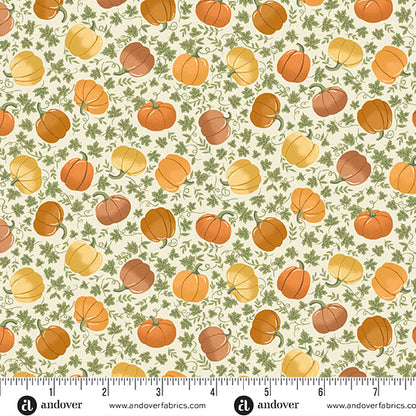Tela de Algodón Calabazas