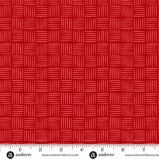 PREVENTA: Tela de Algodón Ondas Gallardamente Rojas