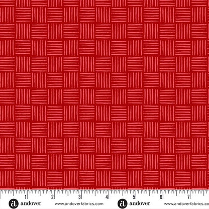 PREVENTA: Tela de Algodón Ondas Gallardamente Rojas