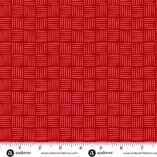 PREVENTA: Tela de Algodón Ondas Gallardamente Rojas
